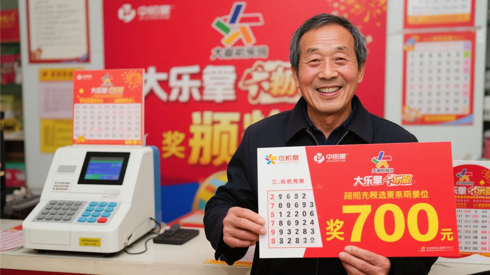 老彩民6元机选喜中大乐透1800万 每次投注不超10元